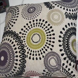 Decorative Pillow with Circular Patterns